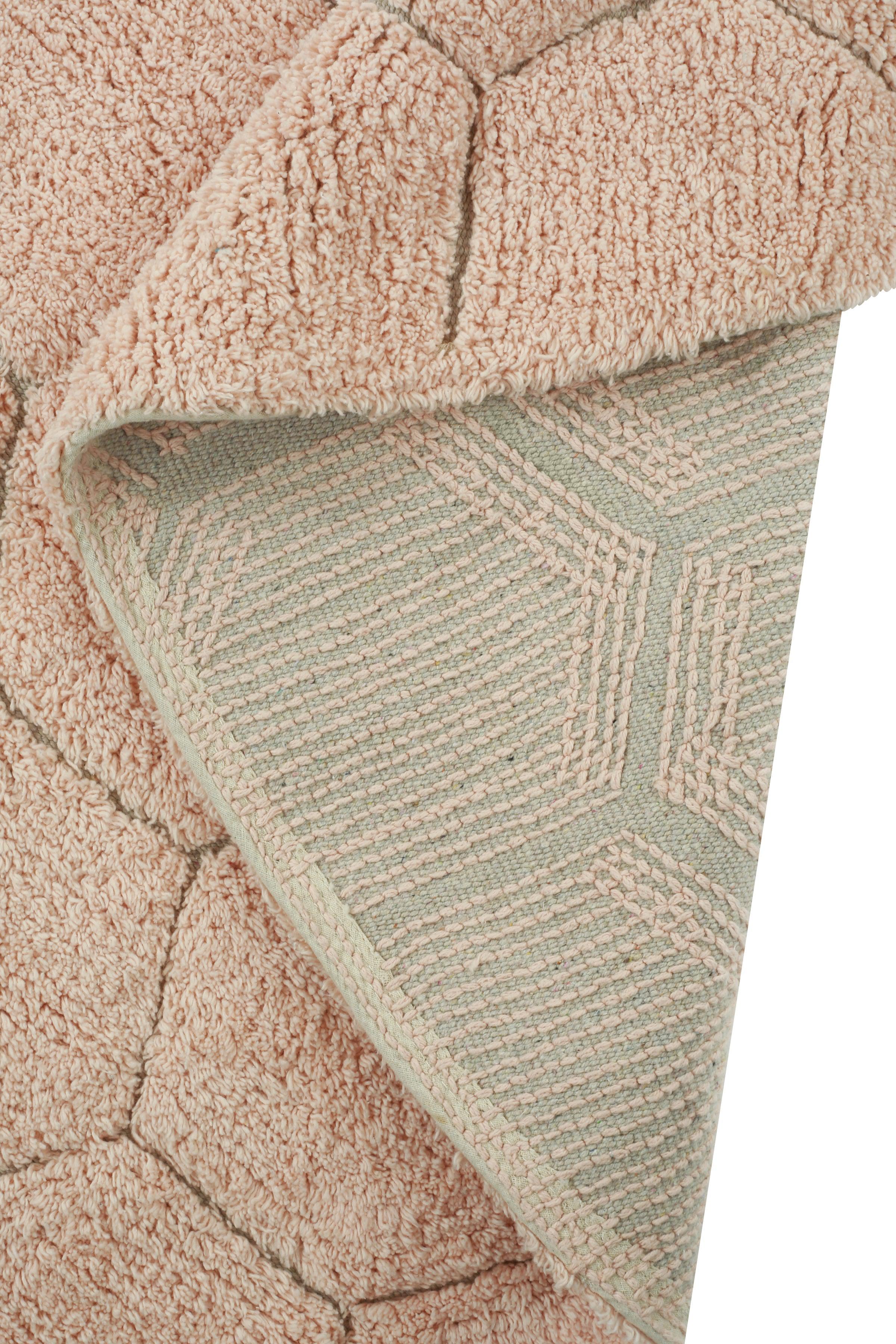 WASHABLE ROUND RUG HONEYCOMB ROSE-Cotton Rugs-By Lorena Canals-6