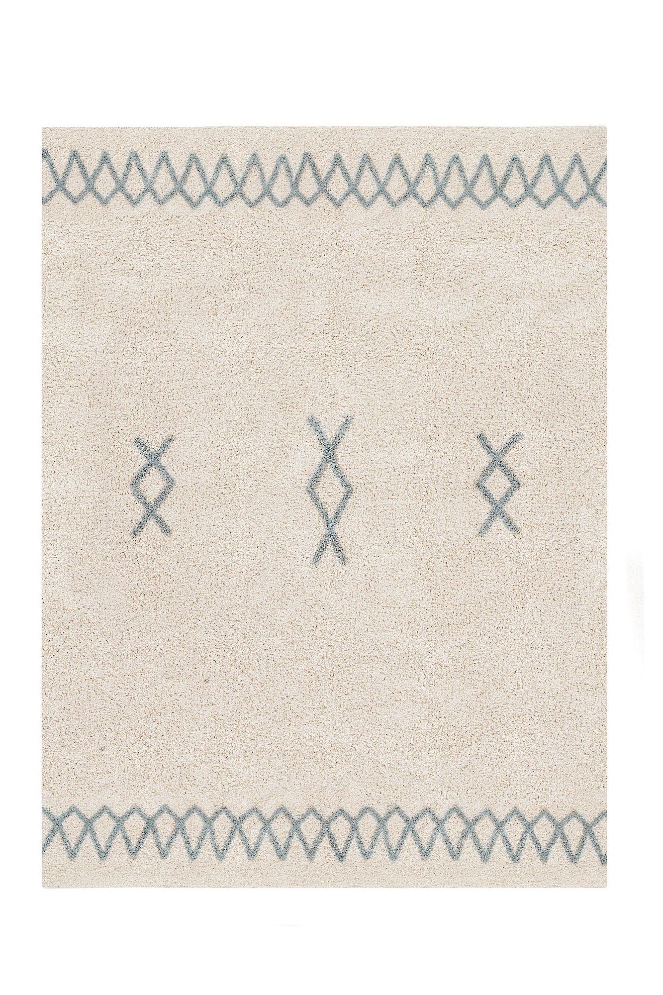 WASHABLE AREA RUG ATLAS NATURAL - BLUE