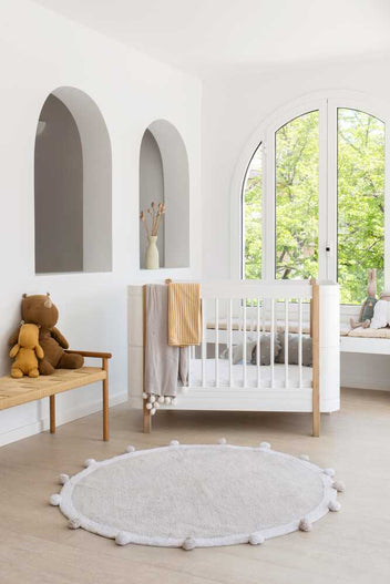 WASHABLE RUG BUBBLY LIGHT GREY - WHITE-Cotton Rugs-Lorena Canals-2