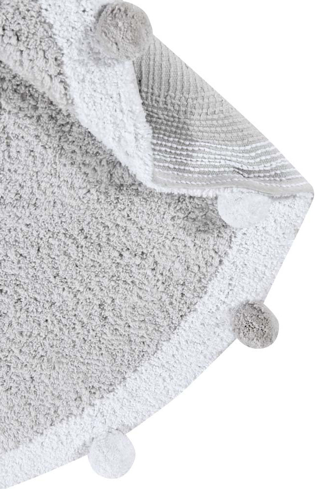 WASHABLE RUG BUBBLY LIGHT GREY - WHITE-Cotton Rugs-Lorena Canals-4