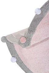 WASHABLE RUG BUBBLY SOFT PINK - GREY-Cotton Rugs-Lorena Canals-4