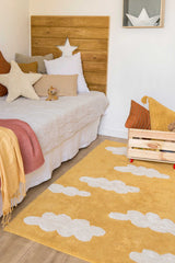 WASHABLE RUG CLOUDS MUSTARD-Cotton Rugs-Lorena Canals-3