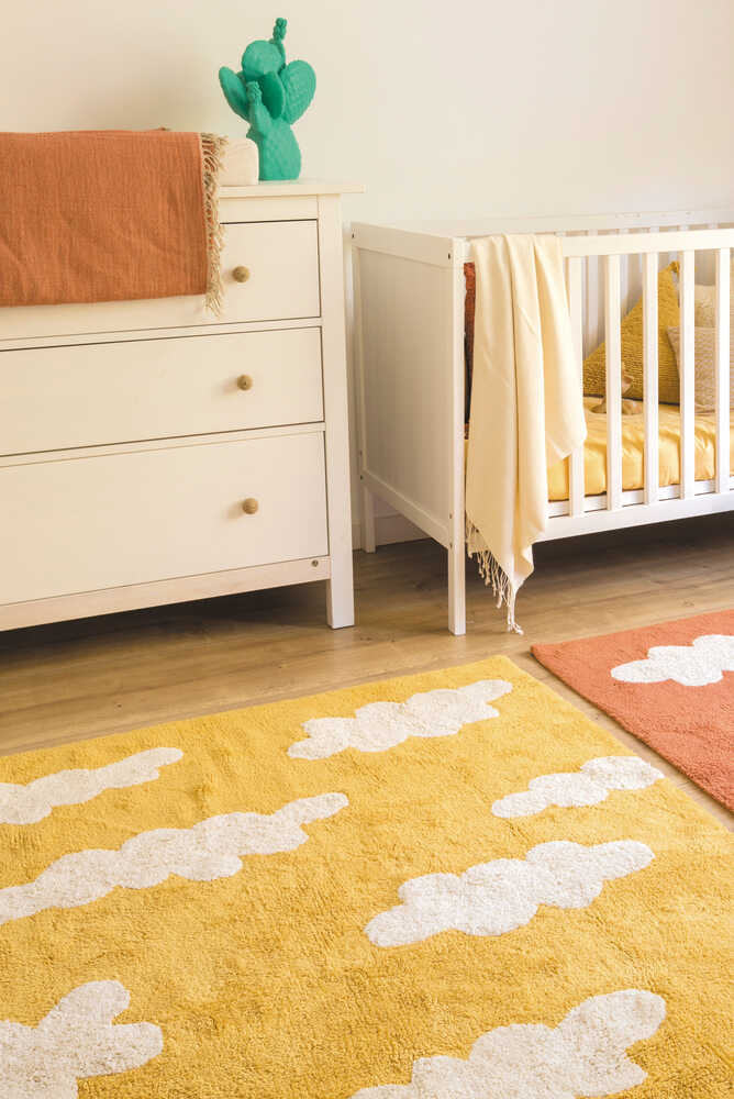 WASHABLE RUG CLOUDS MUSTARD-Cotton Rugs-Lorena Canals-4