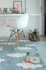 WASHABLE RUG CLOUDS VINTAGE BLUE-Cotton Rugs-Lorena Canals-2