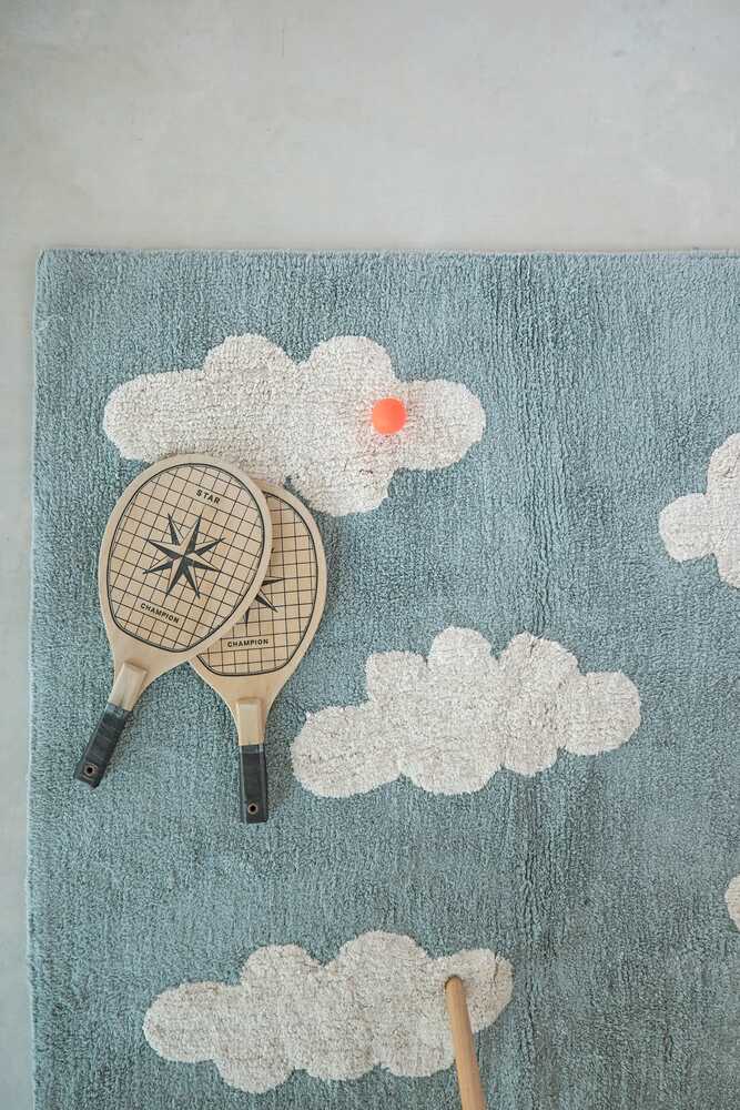 WASHABLE RUG CLOUDS VINTAGE BLUE-Cotton Rugs-Lorena Canals-3