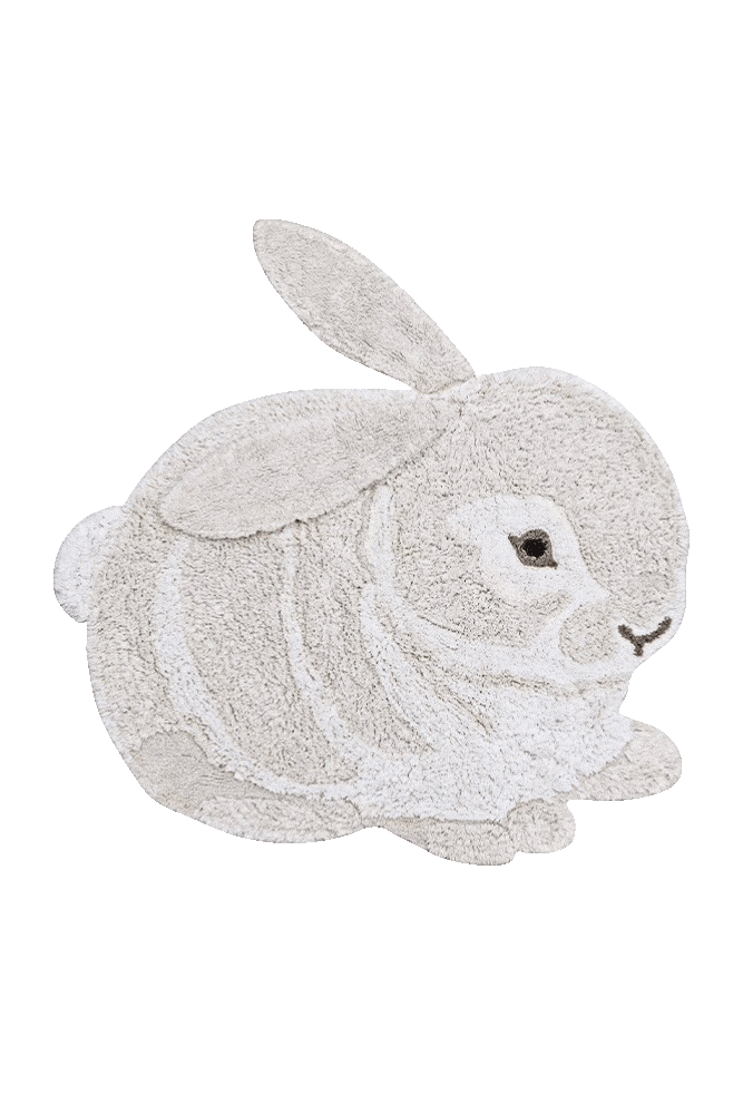 WASHABLE ANIMAL COTTON RUG BUNNY