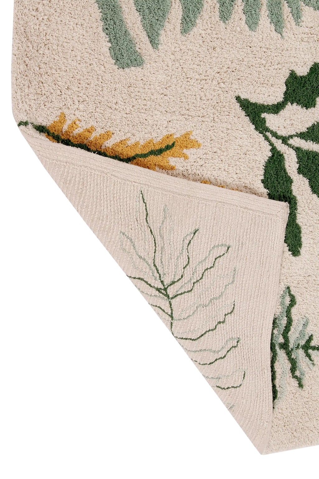WASHABLE AREA RUG BOTANIC PLANTS