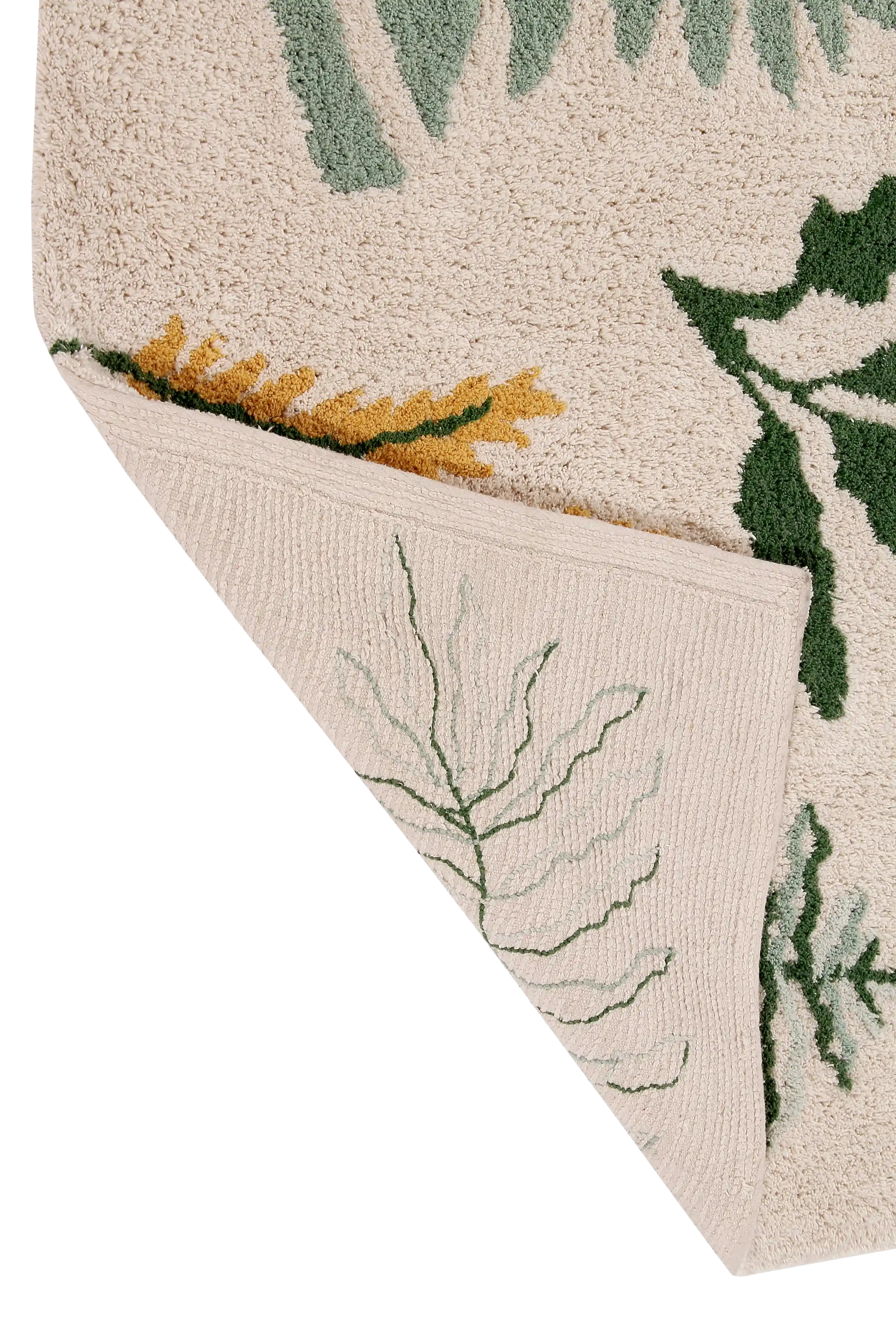 WASHABLE AREA RUG BOTANIC PLANTS