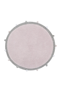 WASHABLE RUG BUBBLY SOFT PINK - GREY
