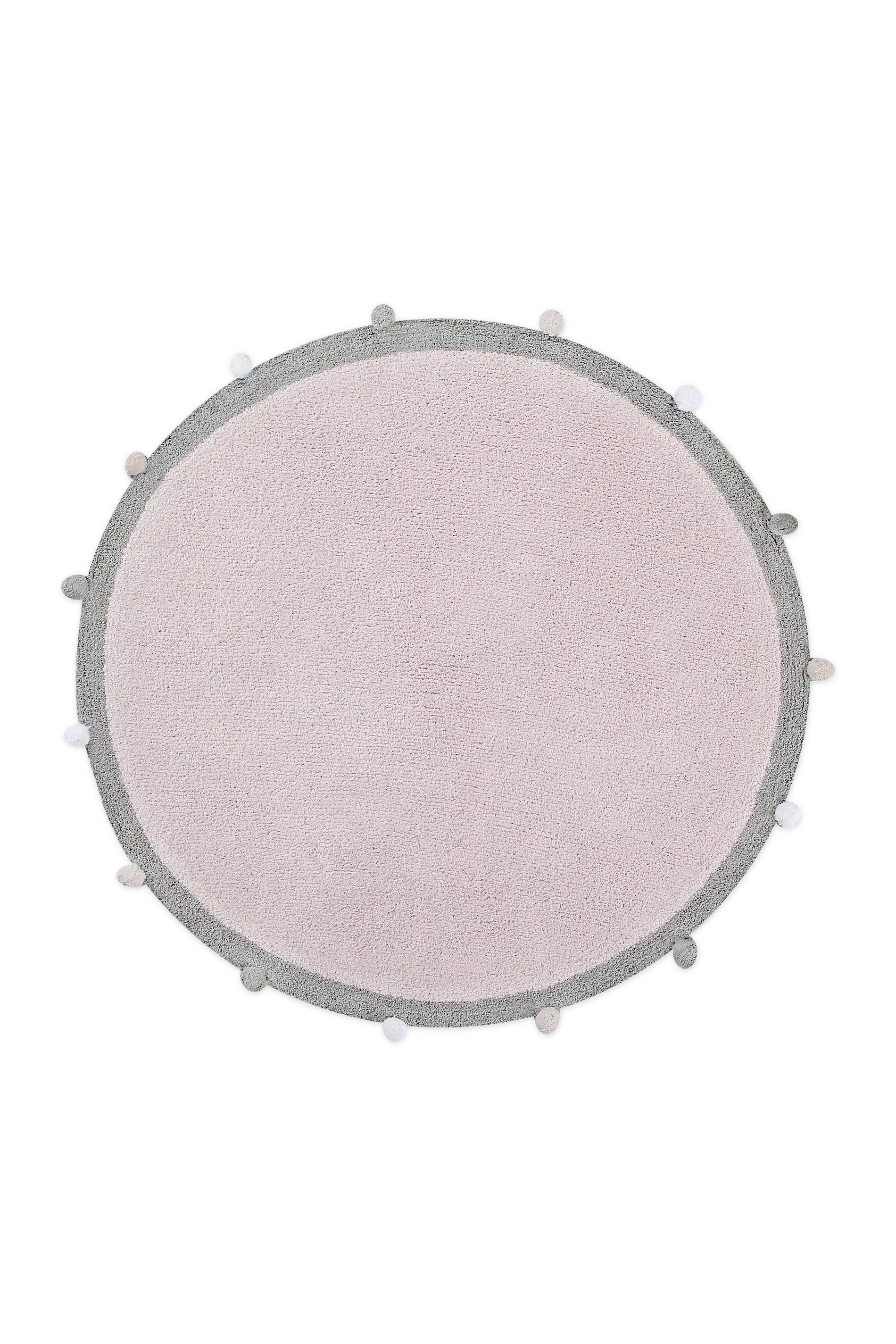 WASHABLE RUG BUBBLY SOFT PINK - GREY