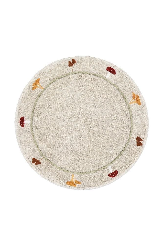 WASHABLE ROUND RUG CHANTERELLE