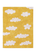 WASHABLE RUG CLOUDS MUSTARD