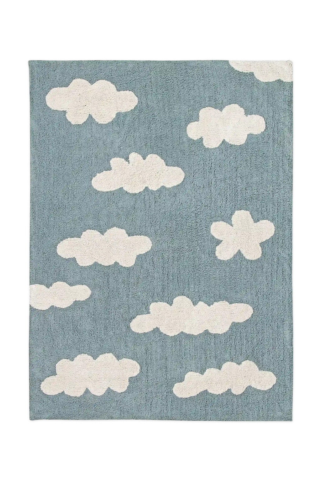 WASHABLE RUG CLOUDS VINTAGE BLUE