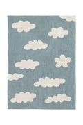 WASHABLE RUG CLOUDS VINTAGE BLUE