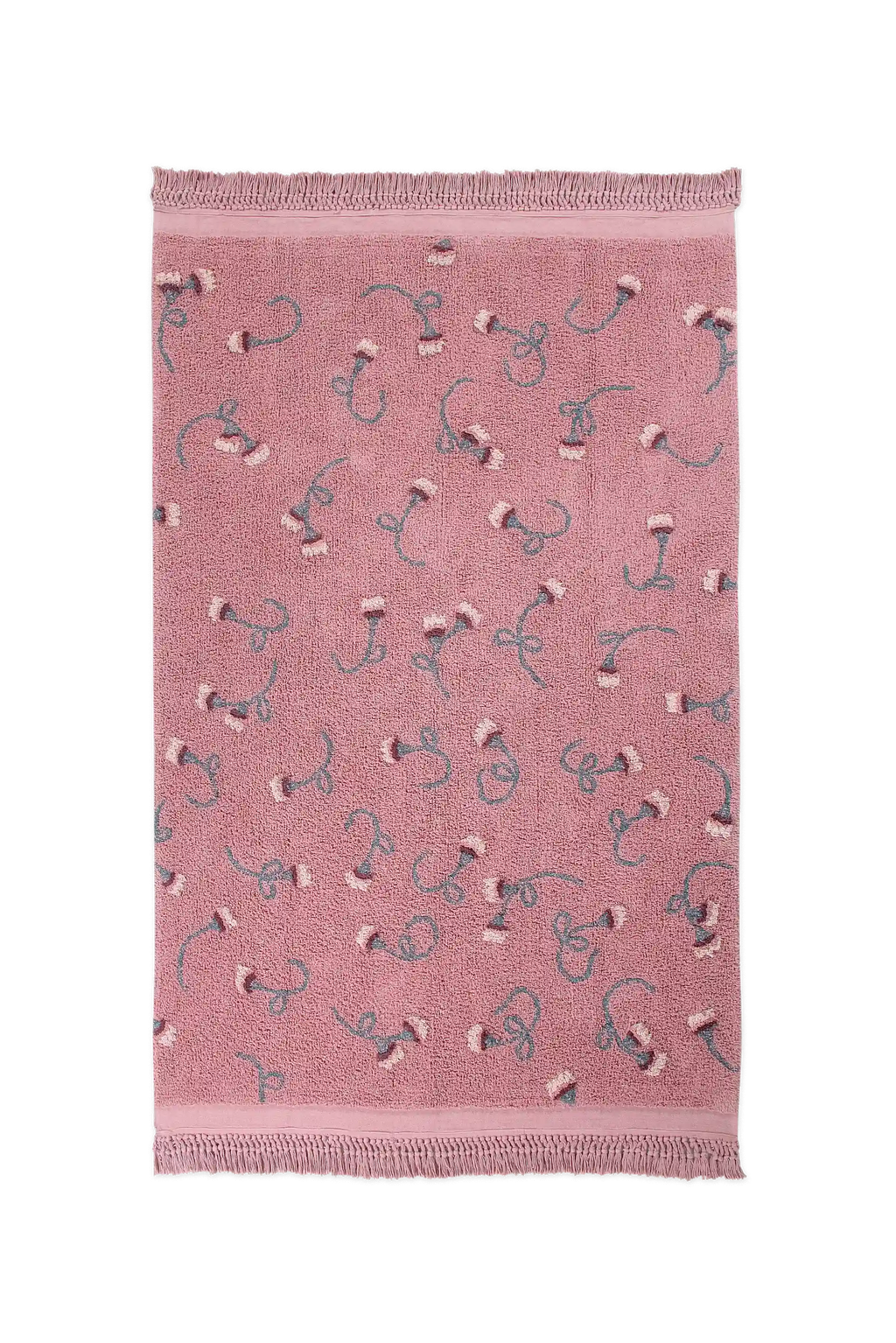 WASHABLE AREA RUG ENGLISH GARDEN ROSE