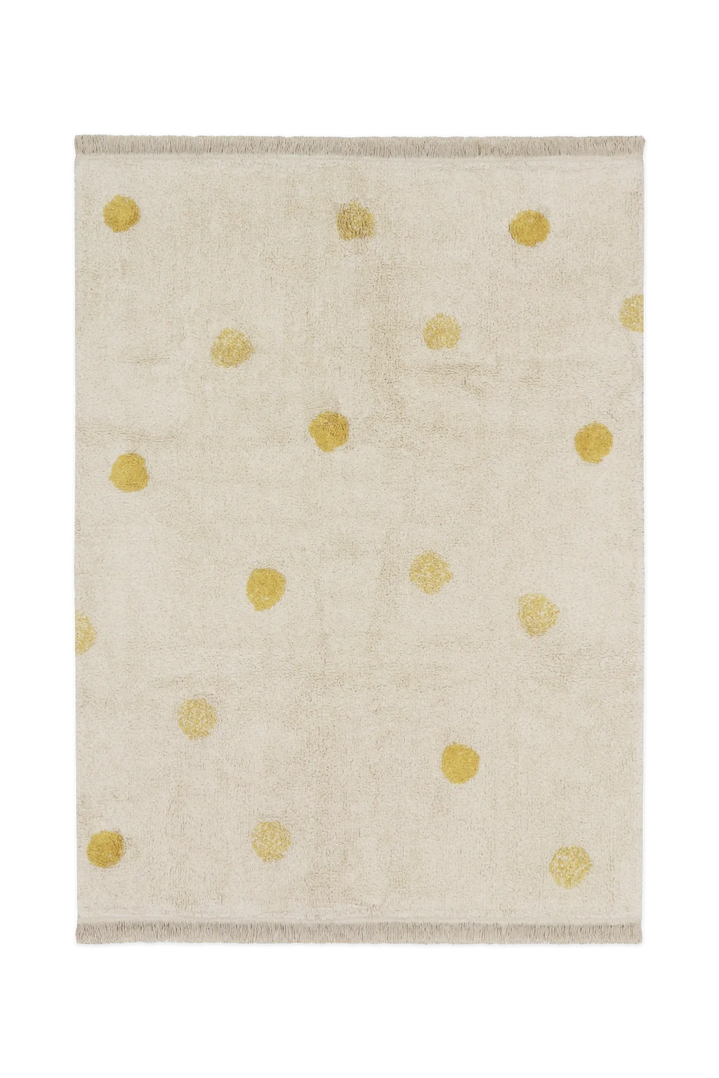 WASHABLE RUG HIPPY DOTS NATURAL - HONEY