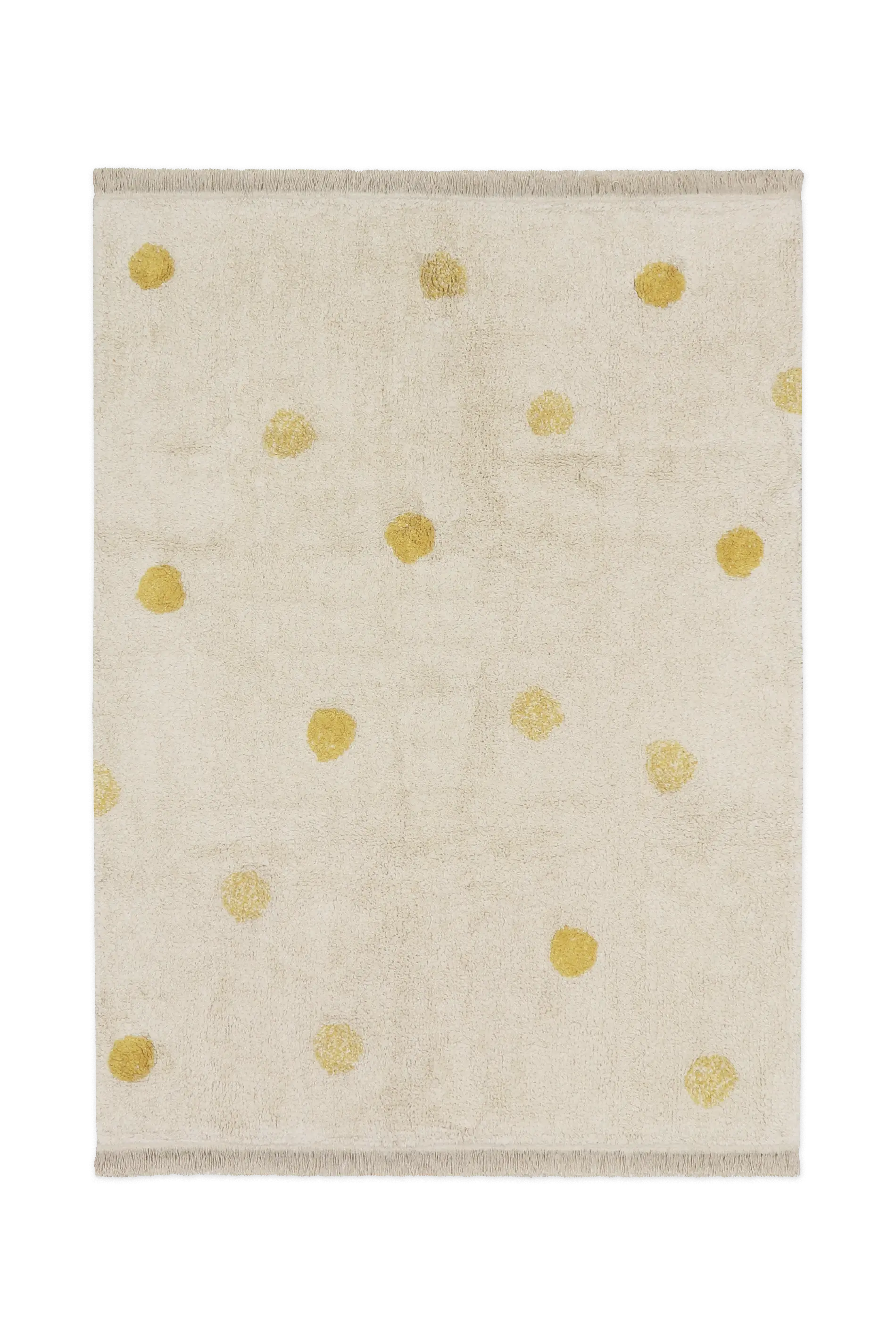 WASHABLE RUG HIPPY DOTS NATURAL - HONEY