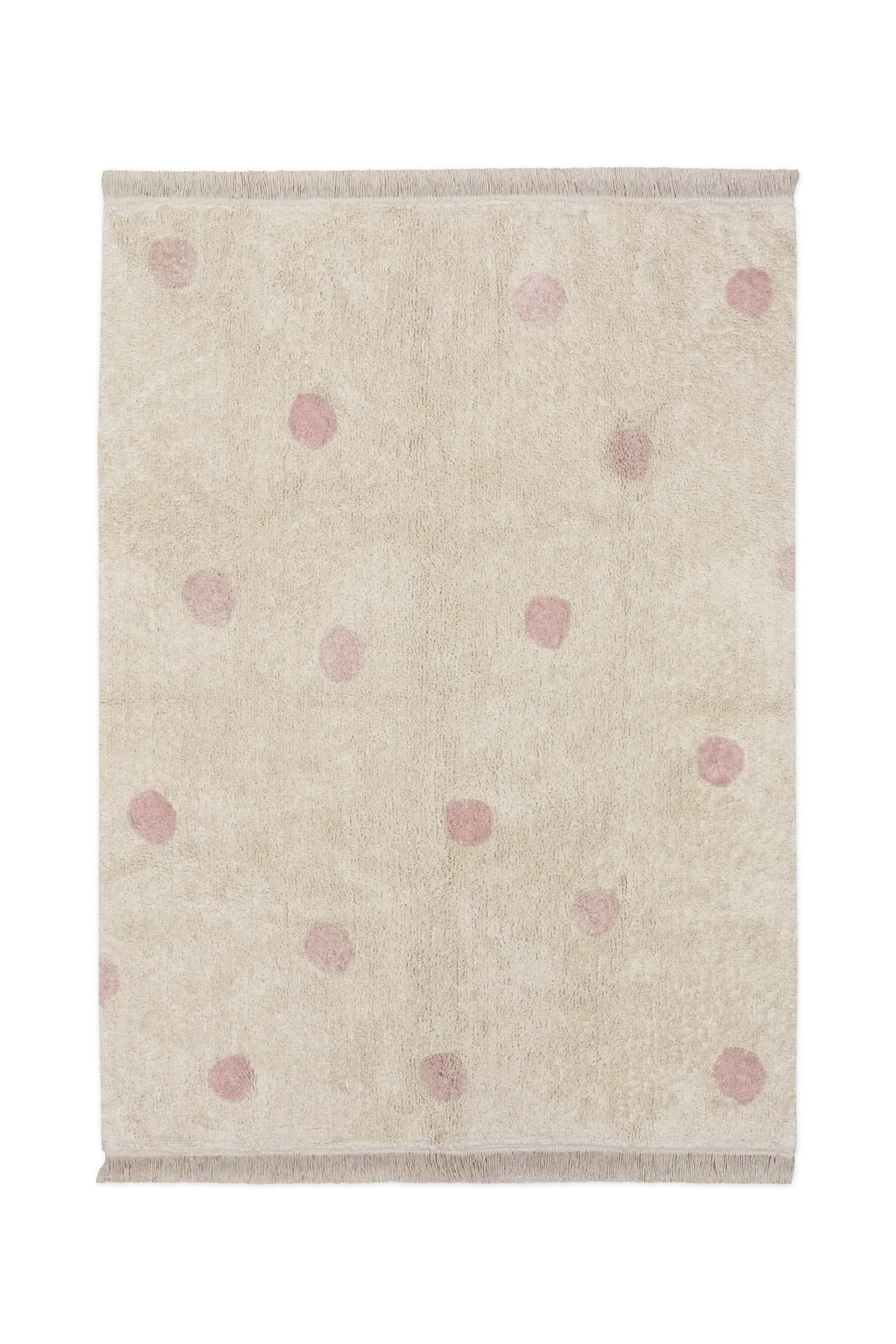 WASHABLE RUG HIPPY DOTS NATURAL - VINTAGE NUDE