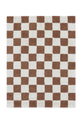WASHABLE RUG KITCHEN TILES TOFFEE