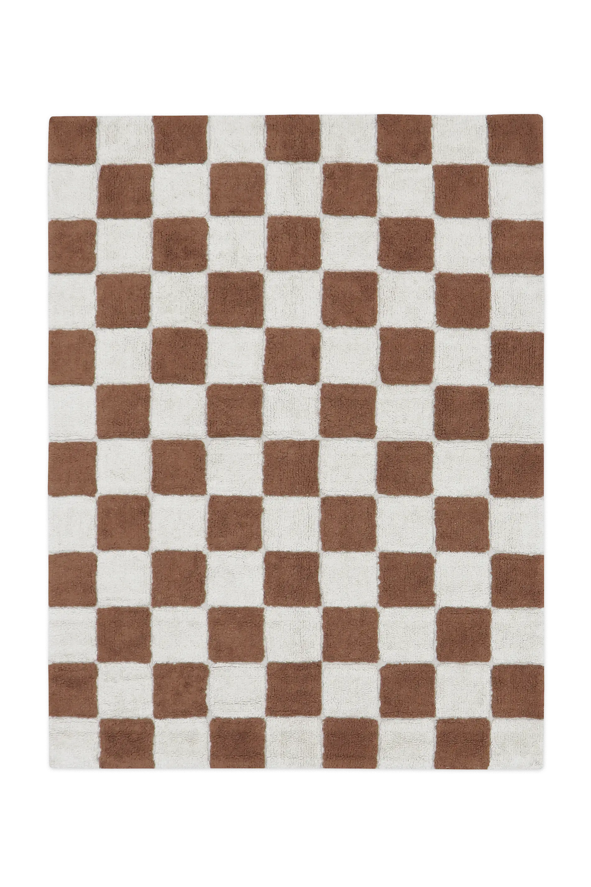 WASHABLE RUG KITCHEN TILES TOFFEE