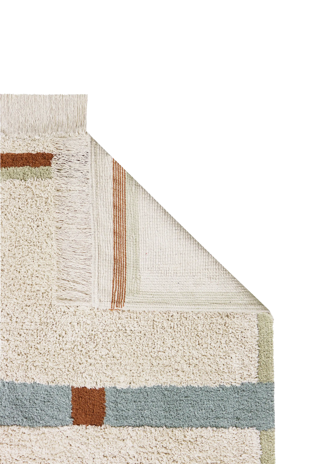 WASHABLE AREA RUG LANES BLUE