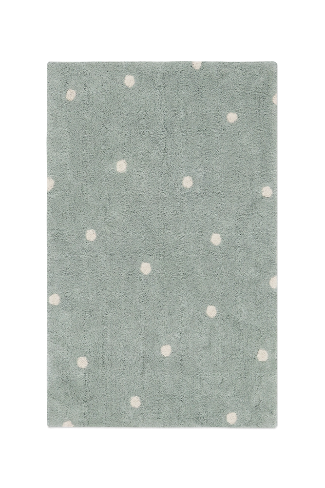 WASHABLE RUG MINI DOT BLUE SAGE
