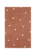 WASHABLE AREA RUG MINI DOT CHESTNUT