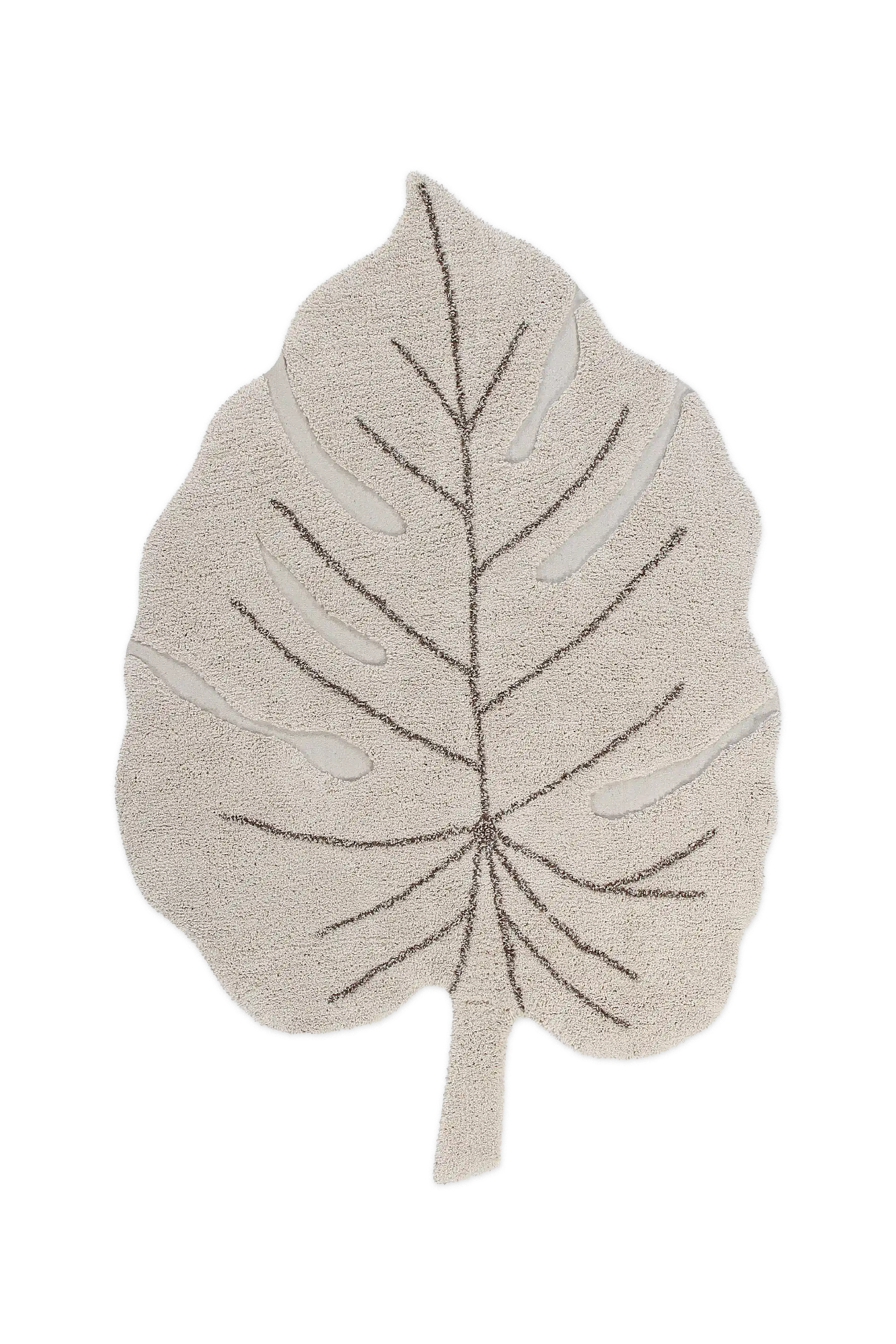 Washable Cotton Rug Monstera Natural – Lorena Canals | Official Website