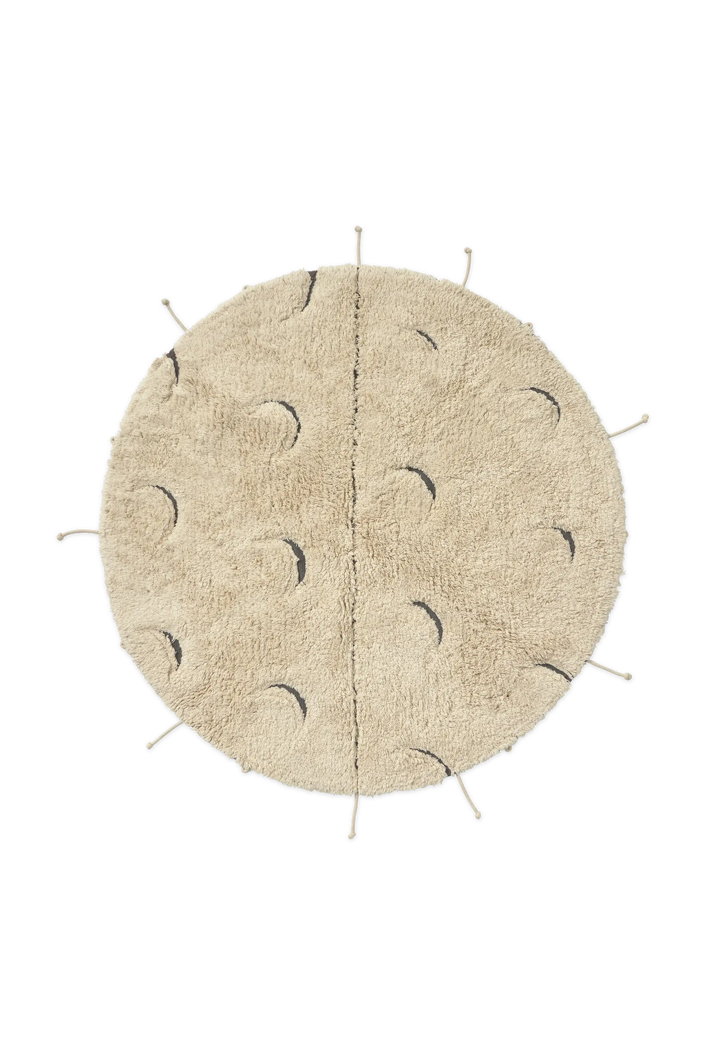 WASHABLE COTTON RUG MOON MULTISHAPE