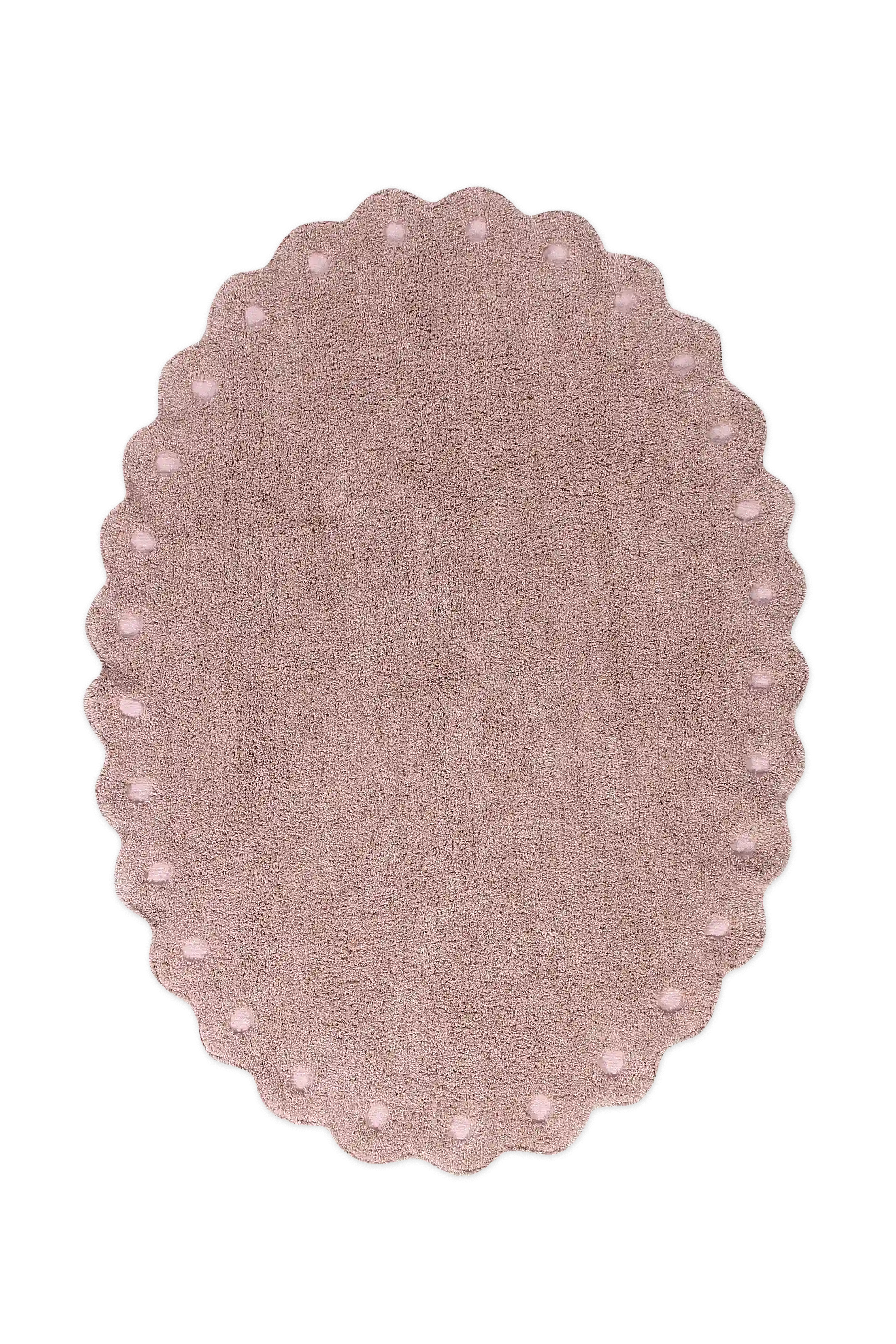 WASHABLE OVAL RUG PINE CONE NUDE