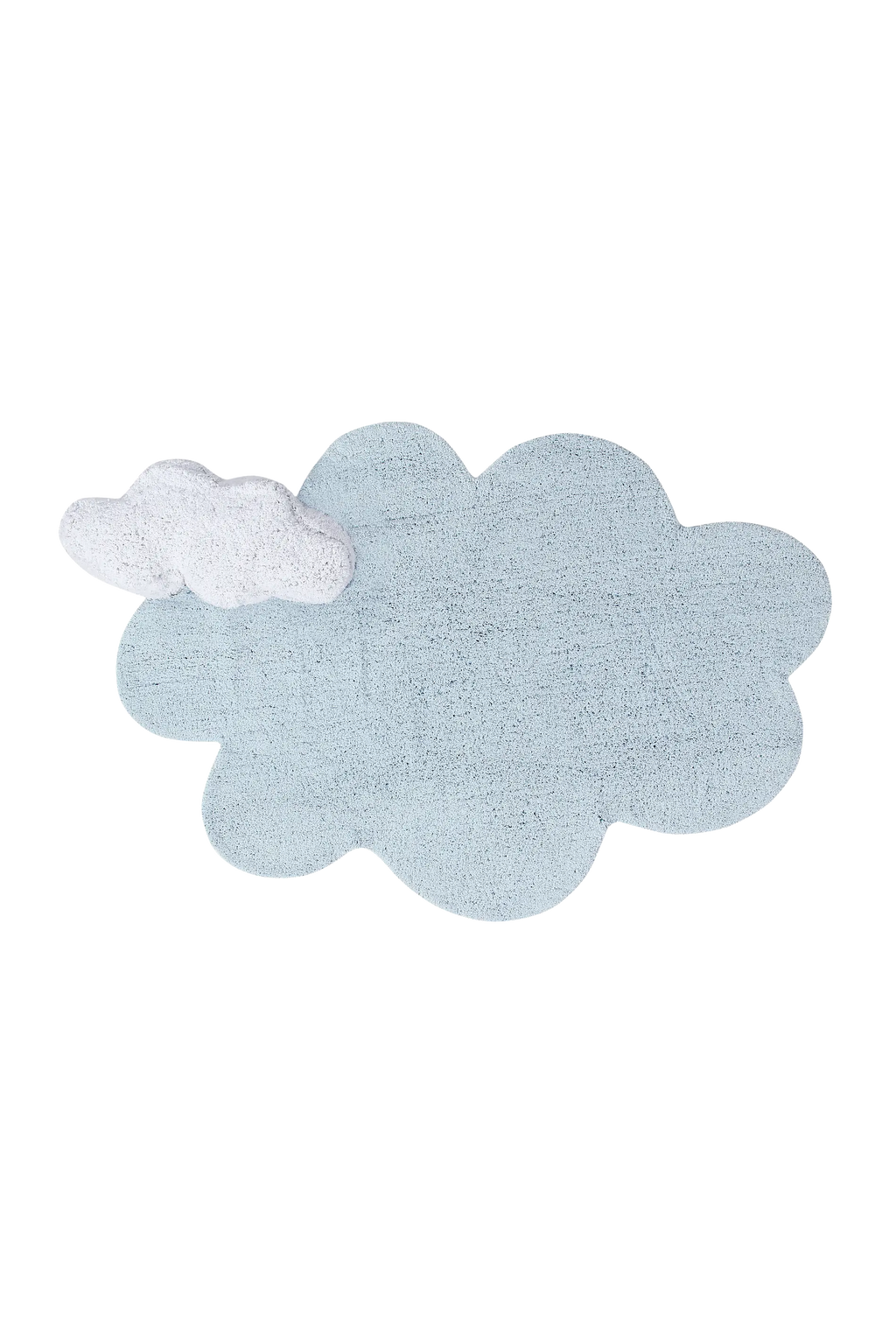 WASHABLE COTTON RUG PUFFY DREAM BLUE