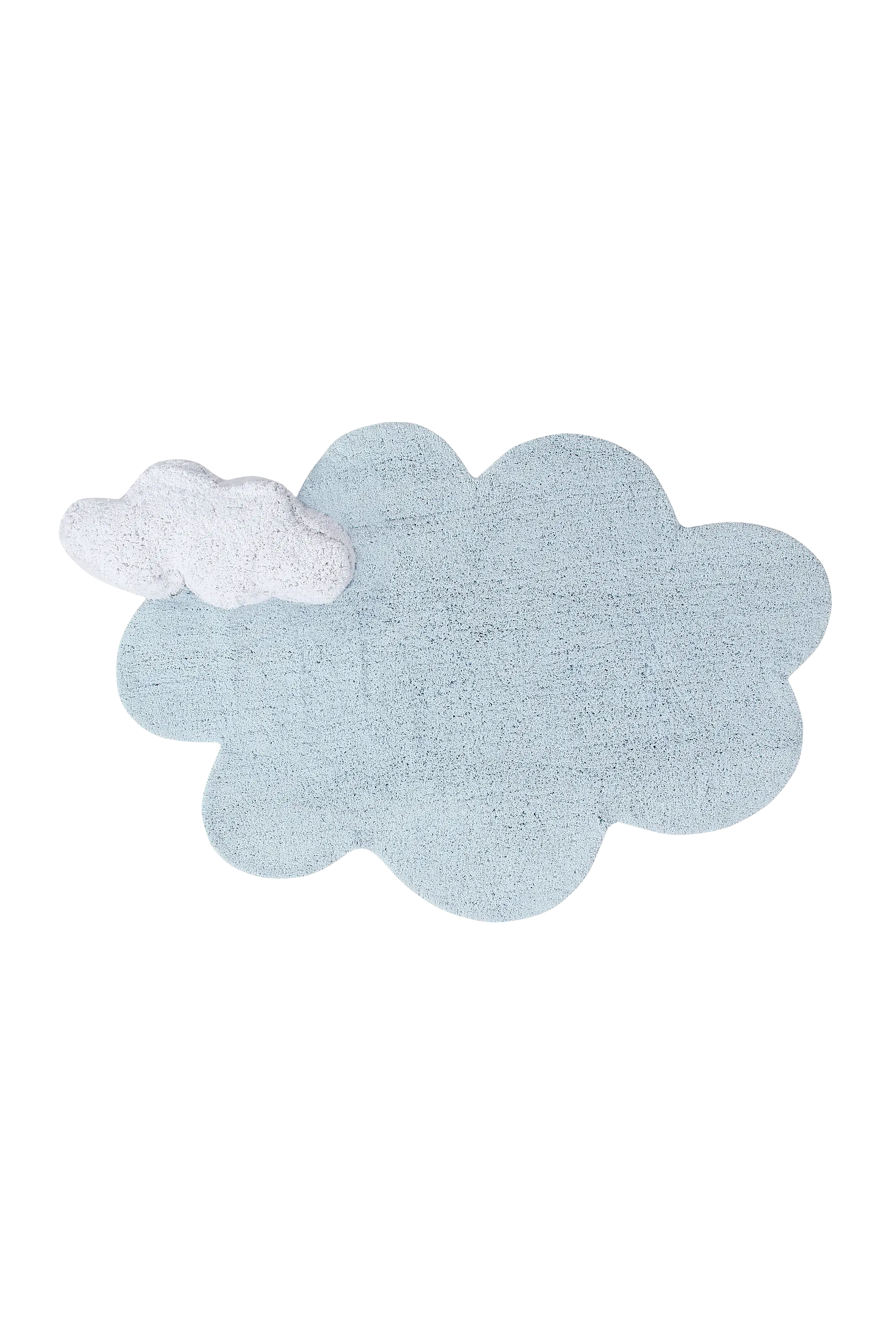 WASHABLE COTTON RUG PUFFY DREAM BLUE