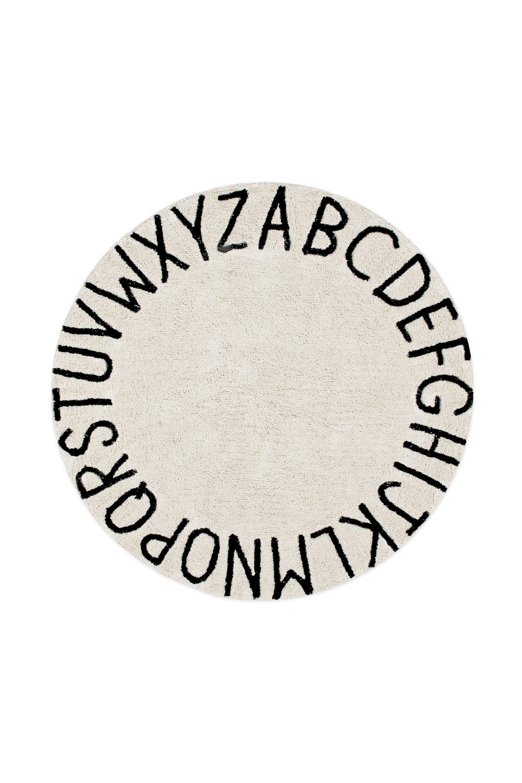 WASHABLE RUG ABC NATURAL BLACK