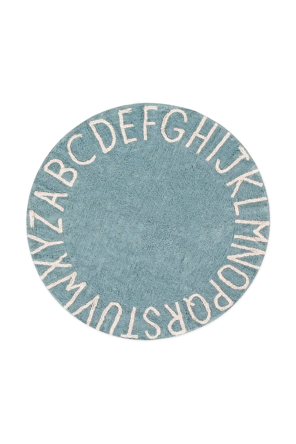 WASHABLE RUG ABC NATURAL VINTAGE BLUE