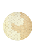 WASHABLE RUG ROUND HONEYCOMB GOLDEN