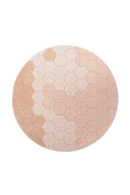 WASHABLE RUG ROUND HONEYCOMB ROSE