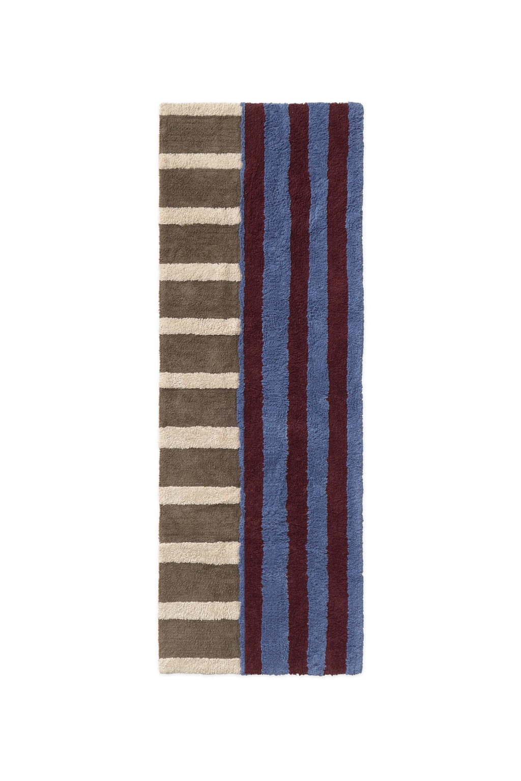 WASHABLE RUNNER RUG COLOR ON INDIGO BLUE