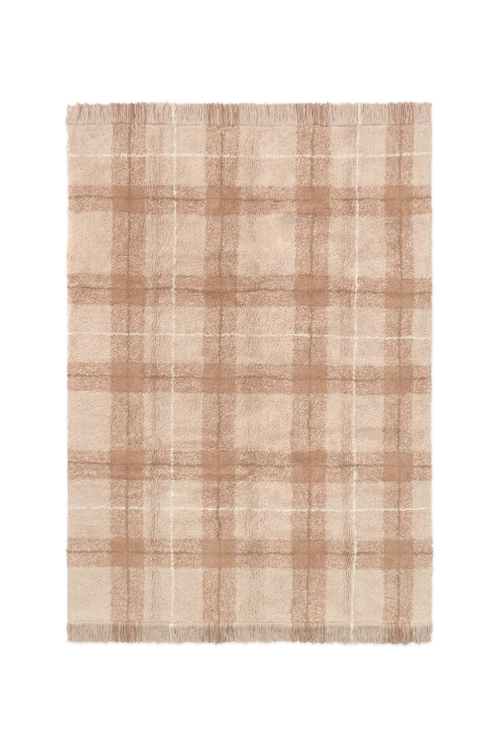 WASHABLE RUG TARTAN ROSE