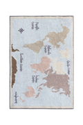 WASHABLE AREA RUG VINTAGE MAP