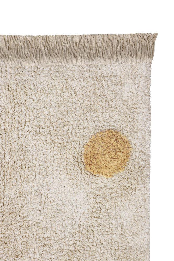 WASHABLE RUG HIPPY DOTS NATURAL - HONEY-Cotton Rugs-Lorena Canals-4