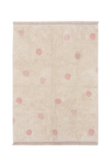 WASHABLE RUG HIPPY DOTS NATURAL - VINTAGE NUDE-Cotton Rugs-Lorena Canals-1
