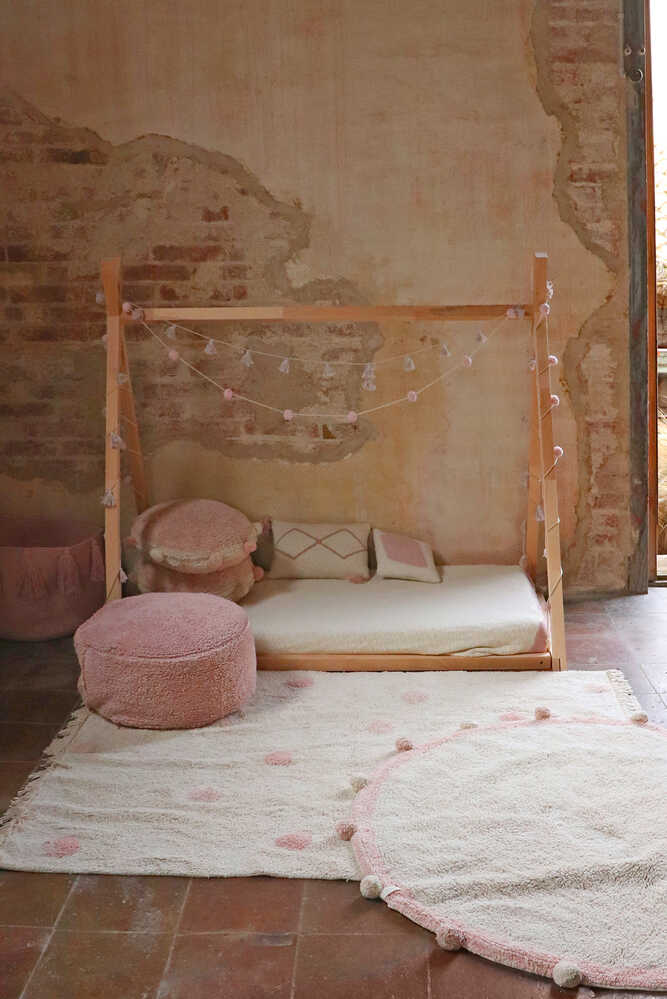 WASHABLE RUG HIPPY DOTS NATURAL - VINTAGE NUDE-Cotton Rugs-Lorena Canals-2