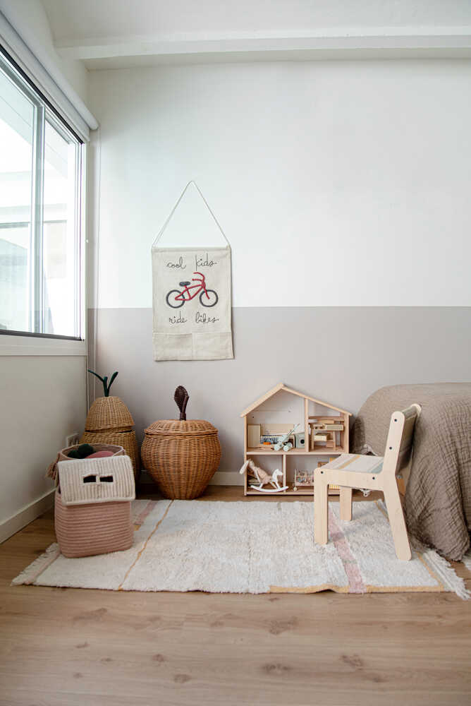ダイヤ柄　ラグ　Lorena Canals Washable Round Rug Abc Natural -Blue – Lorena Canals