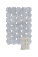 WASHABLE RUG MINI BISCUIT PEARL GREY-Cotton Rugs-Lorena Canals-1