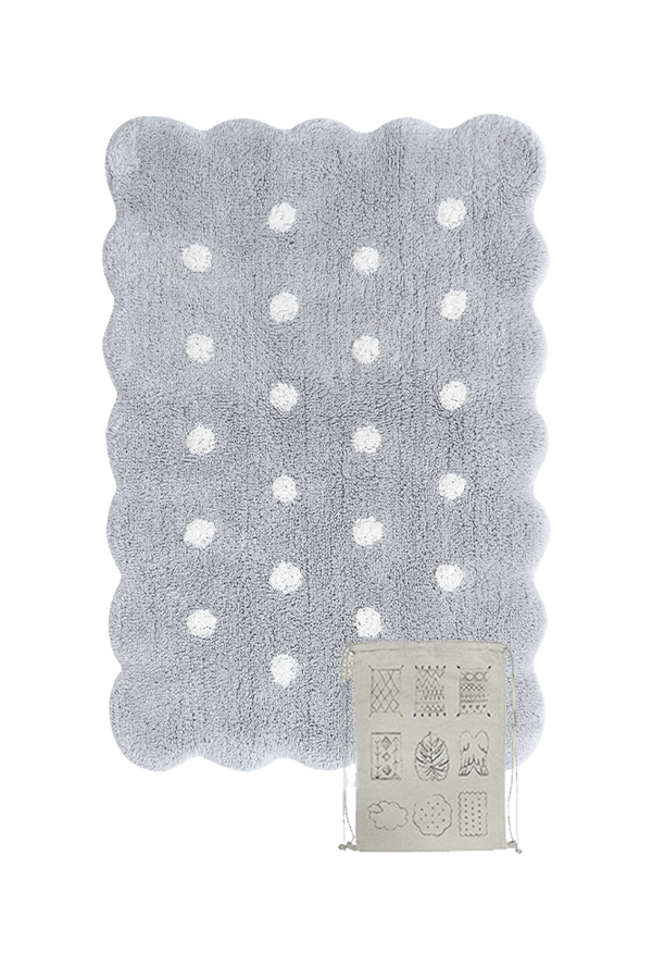 WASHABLE RUG MINI BISCUIT PEARL GREY-Cotton Rugs-Lorena Canals-1