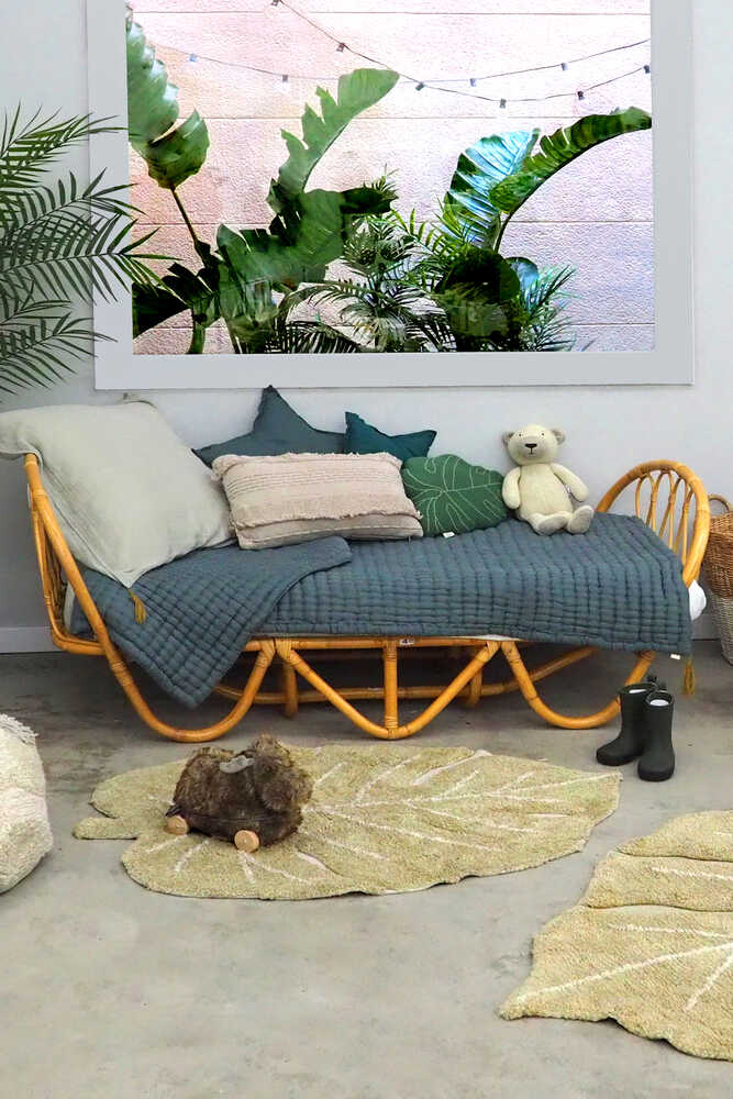 Washable Rug Mini Monstera Olive – Lorena Canals | Official