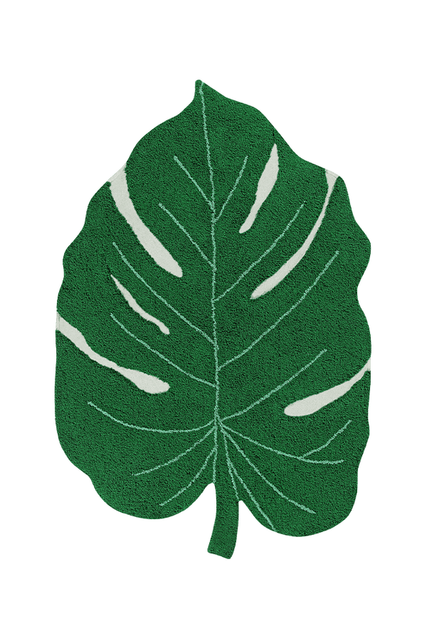 WASHABLE RUG MONSTERA LEAF-Cotton Rugs-Lorena Canals-1