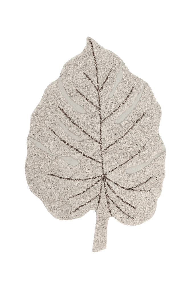 WASHABLE RUG MONSTERA NATURAL-Cotton Rugs-Lorena Canals-1