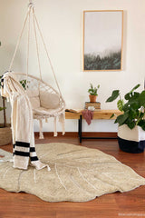 WASHABLE RUG MONSTERA OLIVE-Cotton Rugs-Lorena Canals-2