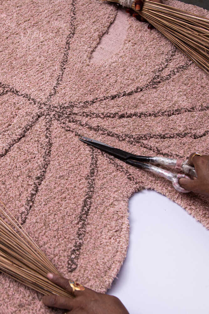 WASHABLE RUG MONSTERA VINTAGE NUDE-Cotton Rugs-Lorena Canals-6